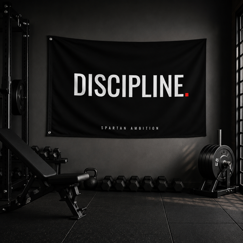 Discipline Wall Flag – Elite Warrior Mindset Banner