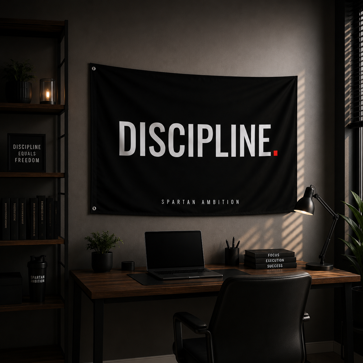 Discipline Wall Flag – Elite Warrior Mindset Banner