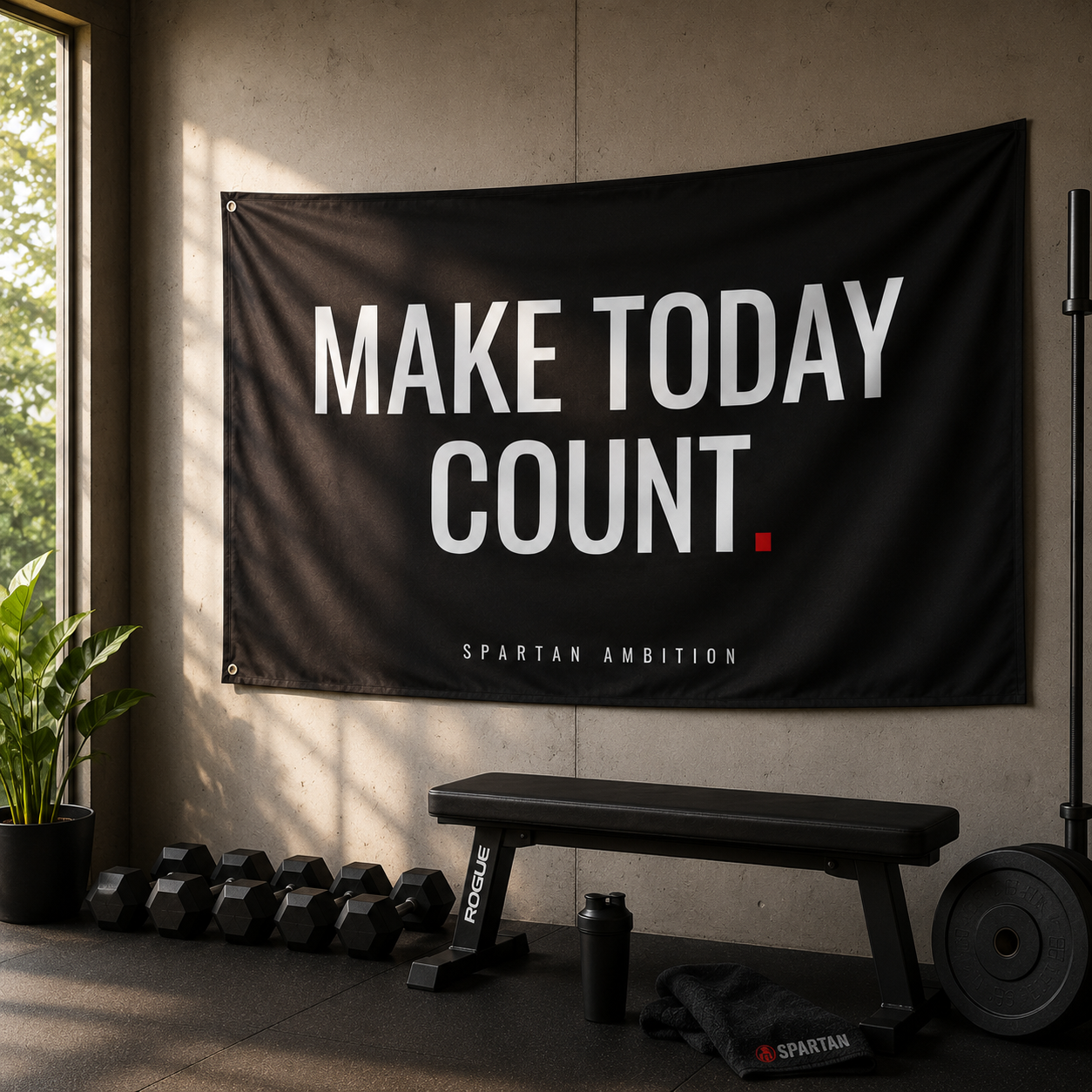 Make Today Count Flag - Motivational Wall Flag for Gym & Room Decor