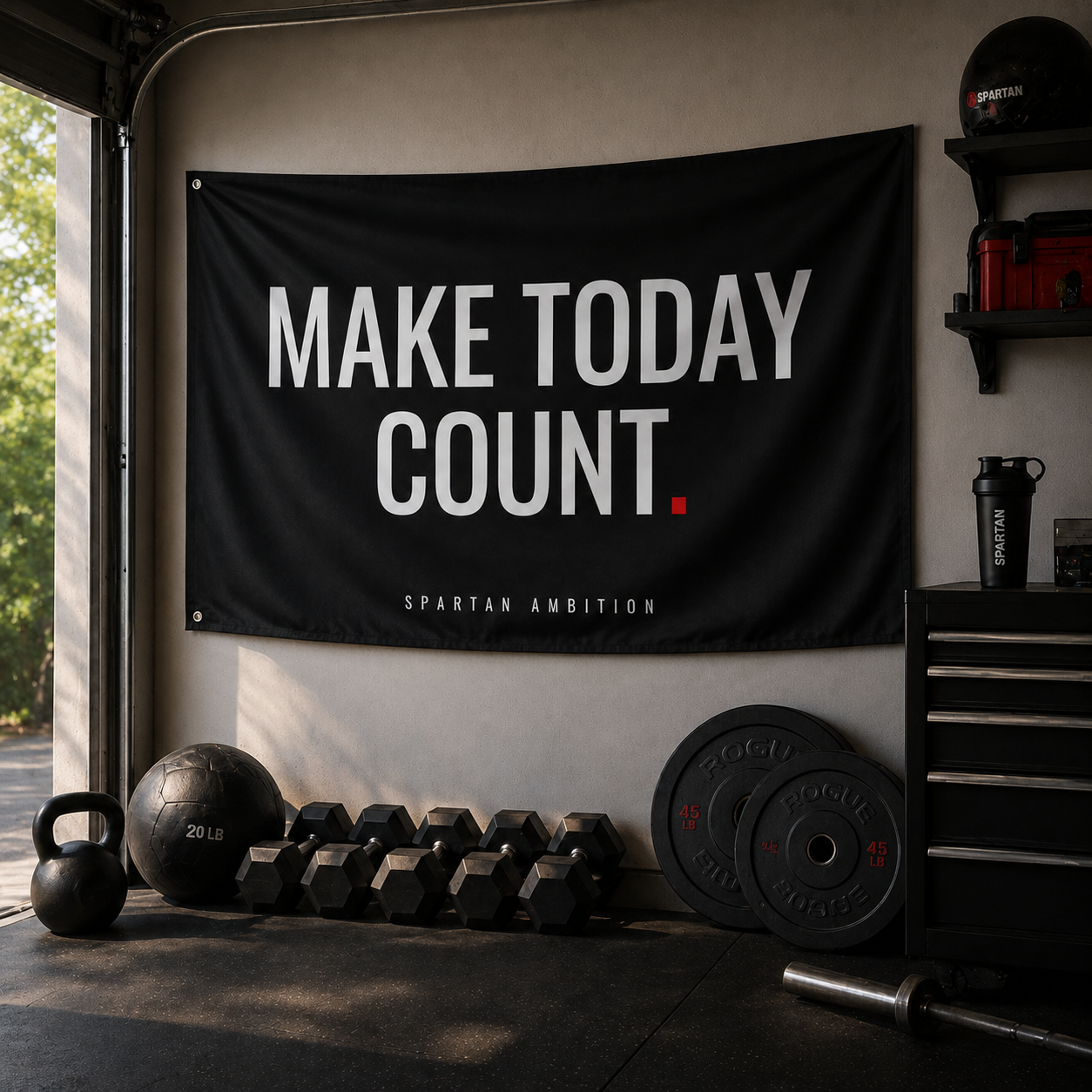Make Today Count Flag - Motivational Wall Flag for Gym & Room Decor