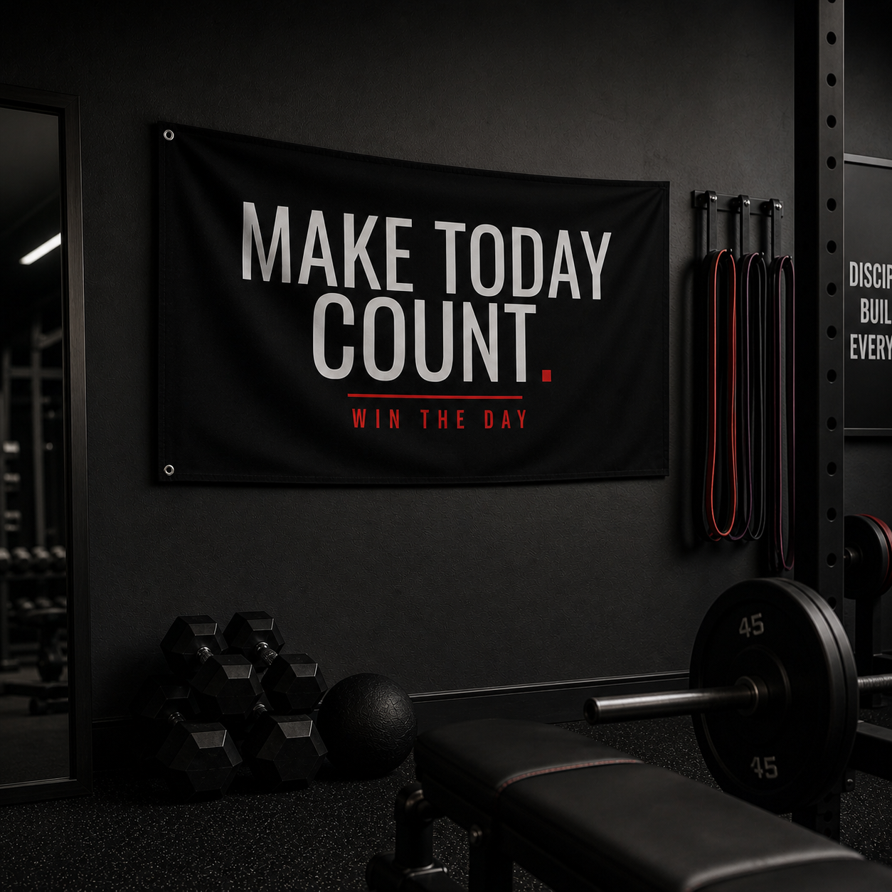 Make Today Count Flag - Motivational Wall Flag for Gym & Room Decor