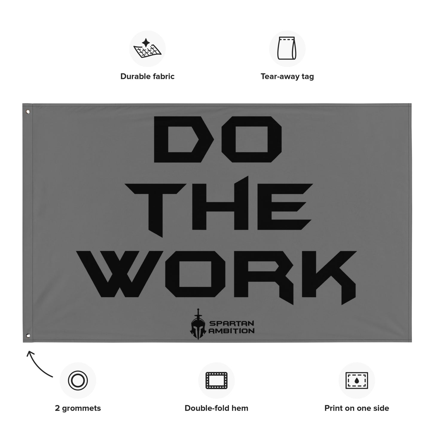 Do The Work Flag Grey