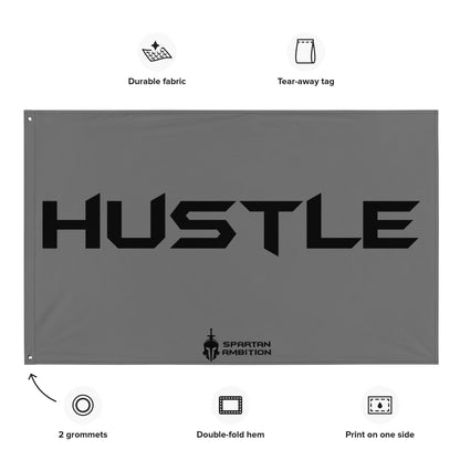 Hustle Flag Grey