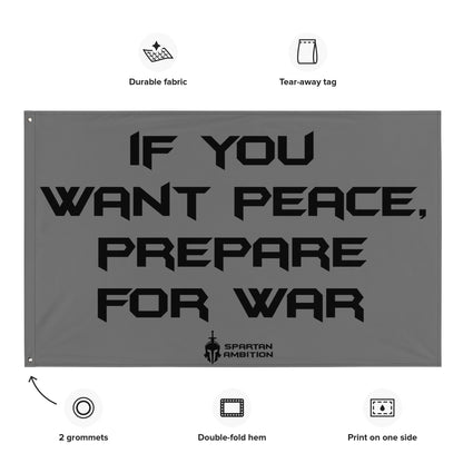 Prepare for War Flag Grey