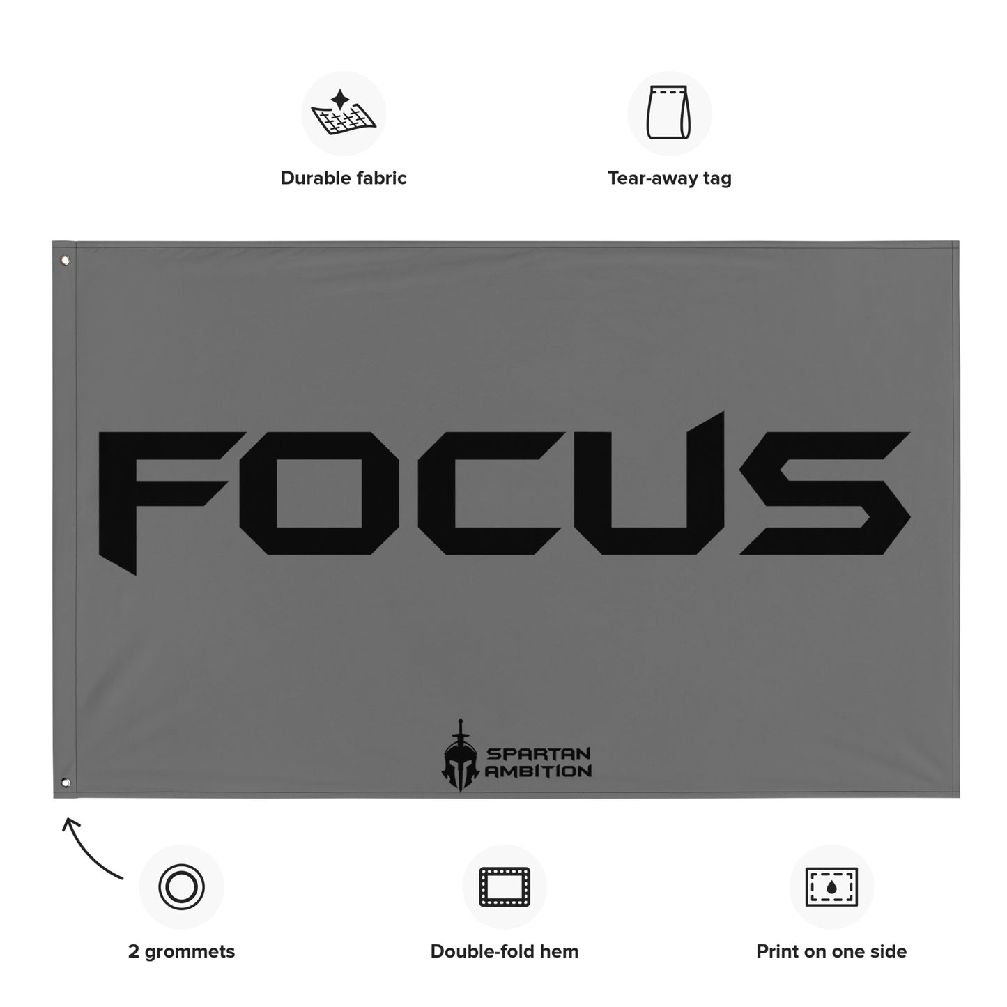 Focus Flag Grey