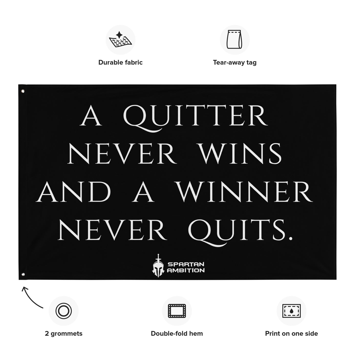 Winners Never Quit Flag