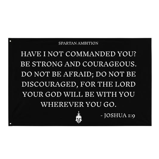 Joshua 1:9 Wall Flag