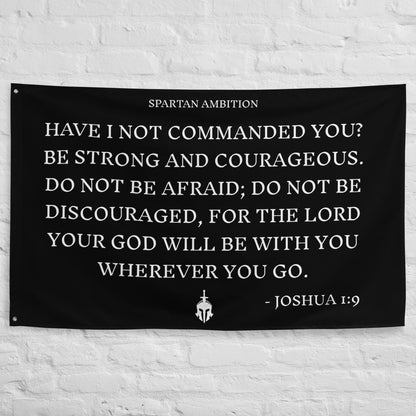 Joshua 1:9 Wall Flag