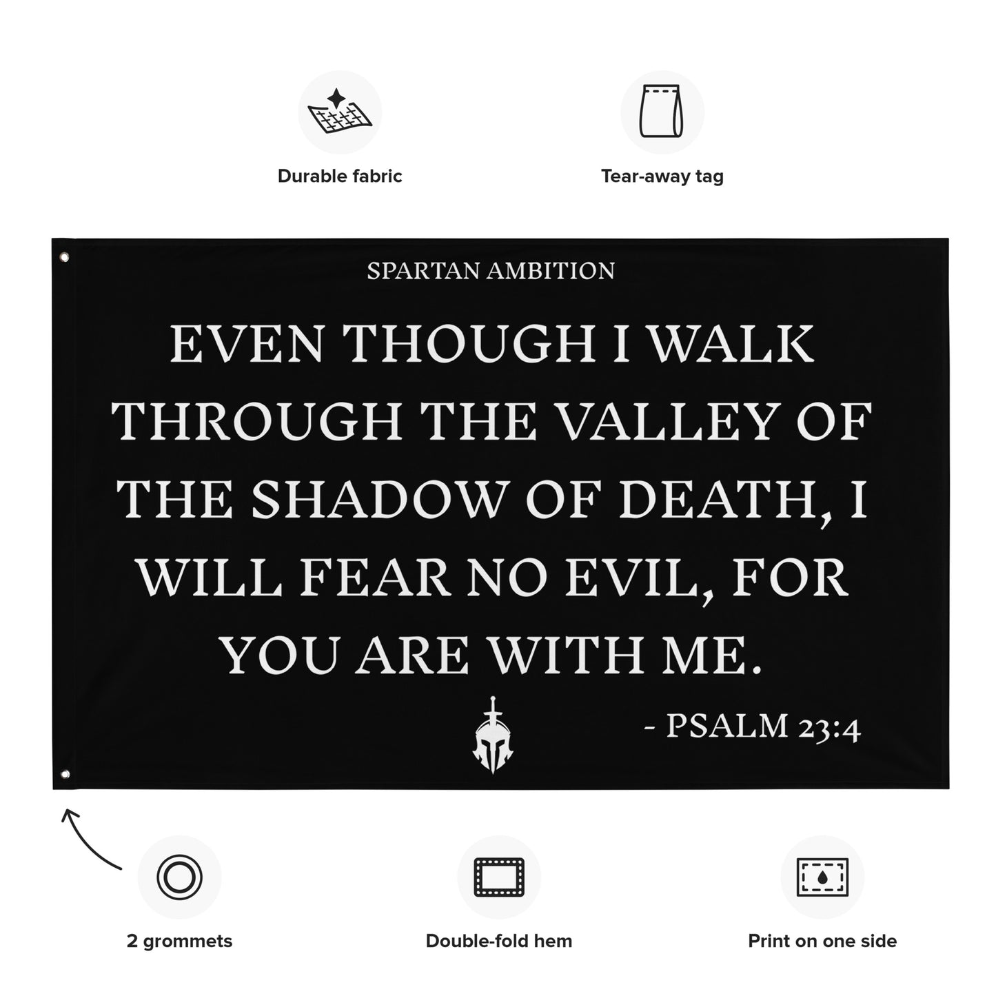 Psalm 23:4 Flag